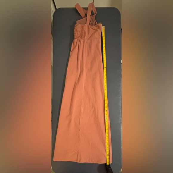 Midi Dress Size Large Sweetheart Neckline, Vented Skirt 100% Cotton SKU 9 - Picture 8 of 11